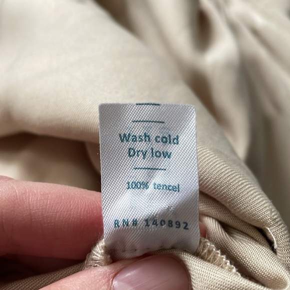 Marine Layer Katy Jumpsuit Womens M Cream Tan Wide Leg Minimalist Beach Boho - Picture 13 of 16